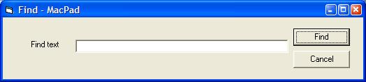 find dialog