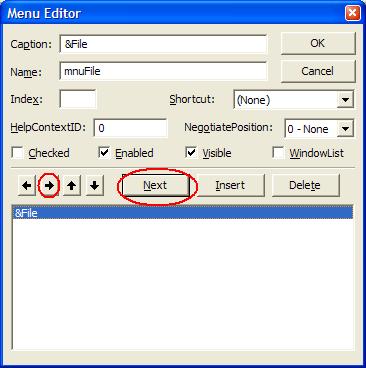 menu editor