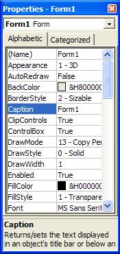 properties box